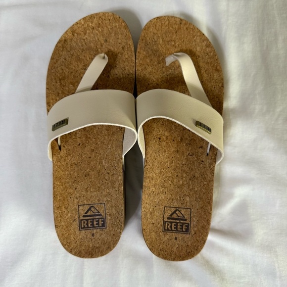 Women's Reef Cushion Sol Hi Platform Sandals Size 8 Ivory Platform Casual Beach - Picture 4 of 9